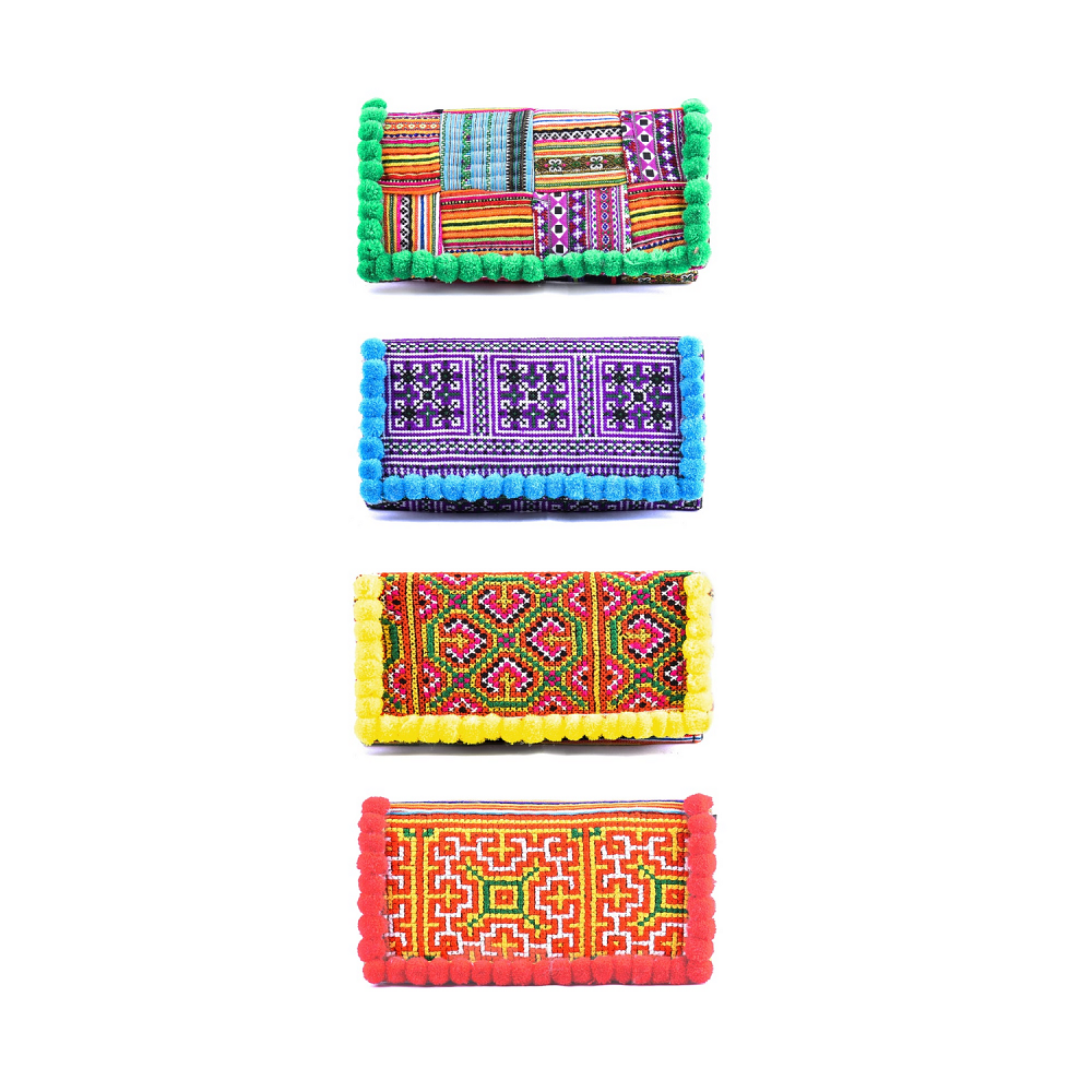 Hand-Woven Rectangular Folding Brocade Wallet