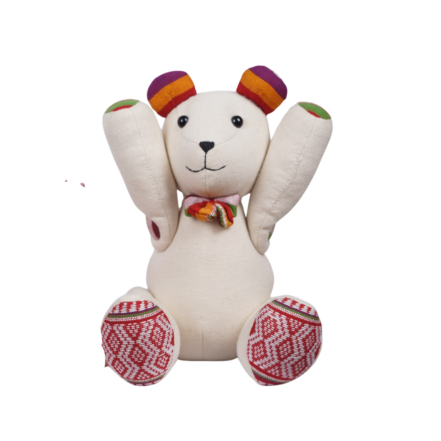 Hand-Woven Brocade Teddy Bear