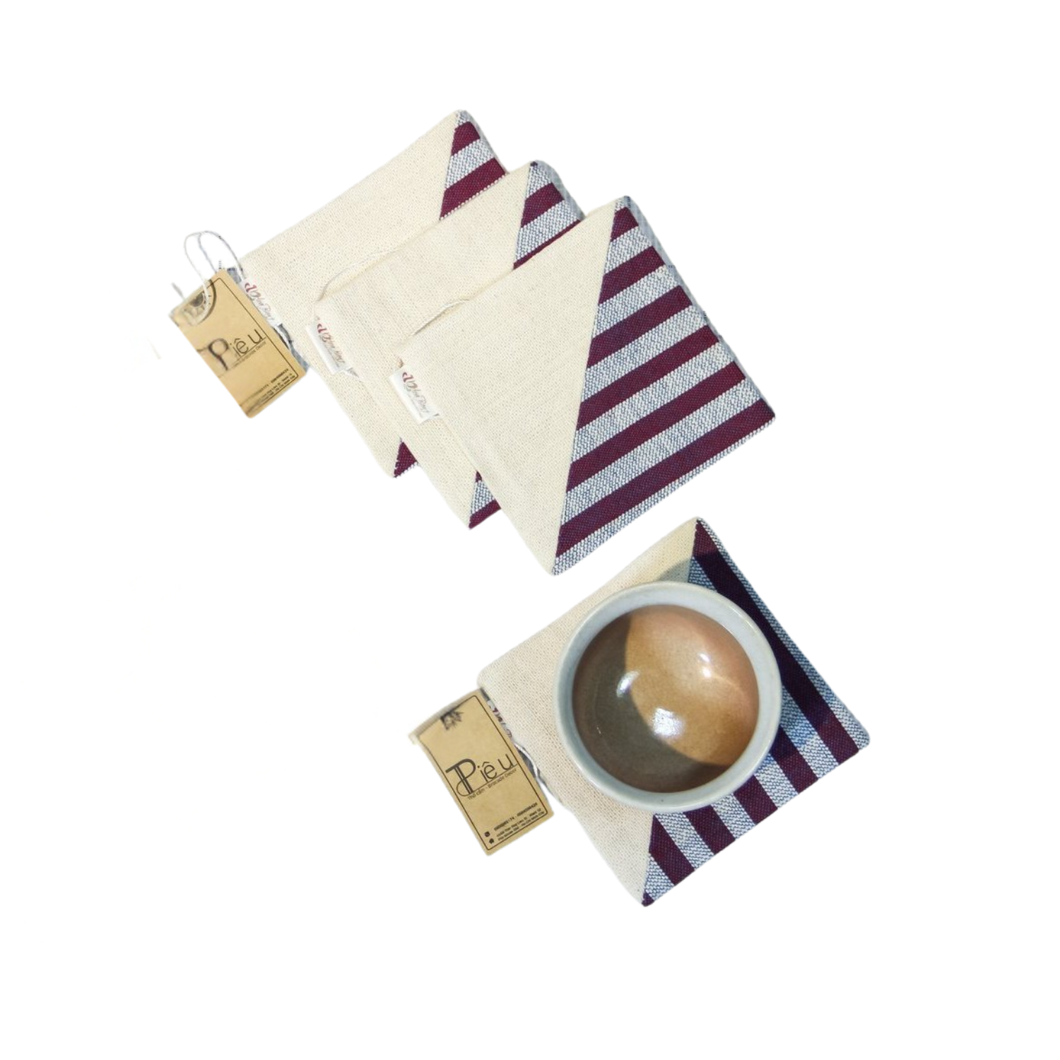 Hand-Woven Brocade Coasters