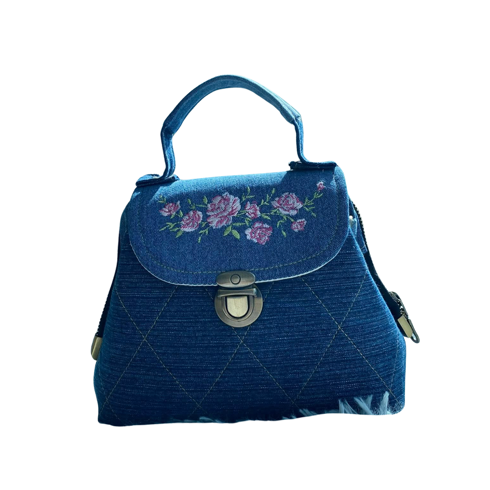 Handmade Upcycled Denim Hand Bag