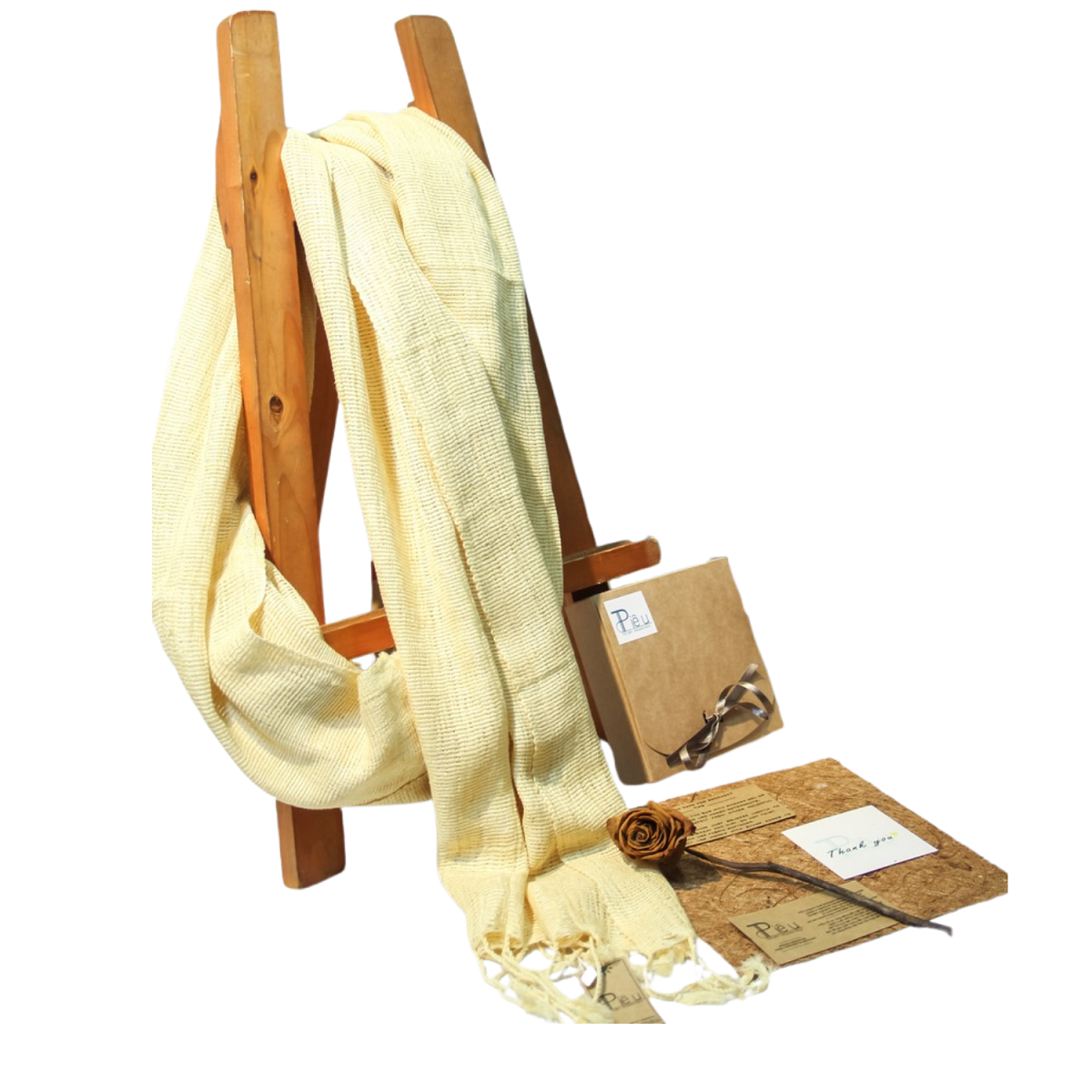 Hand-woven Plain Brocade Scarf