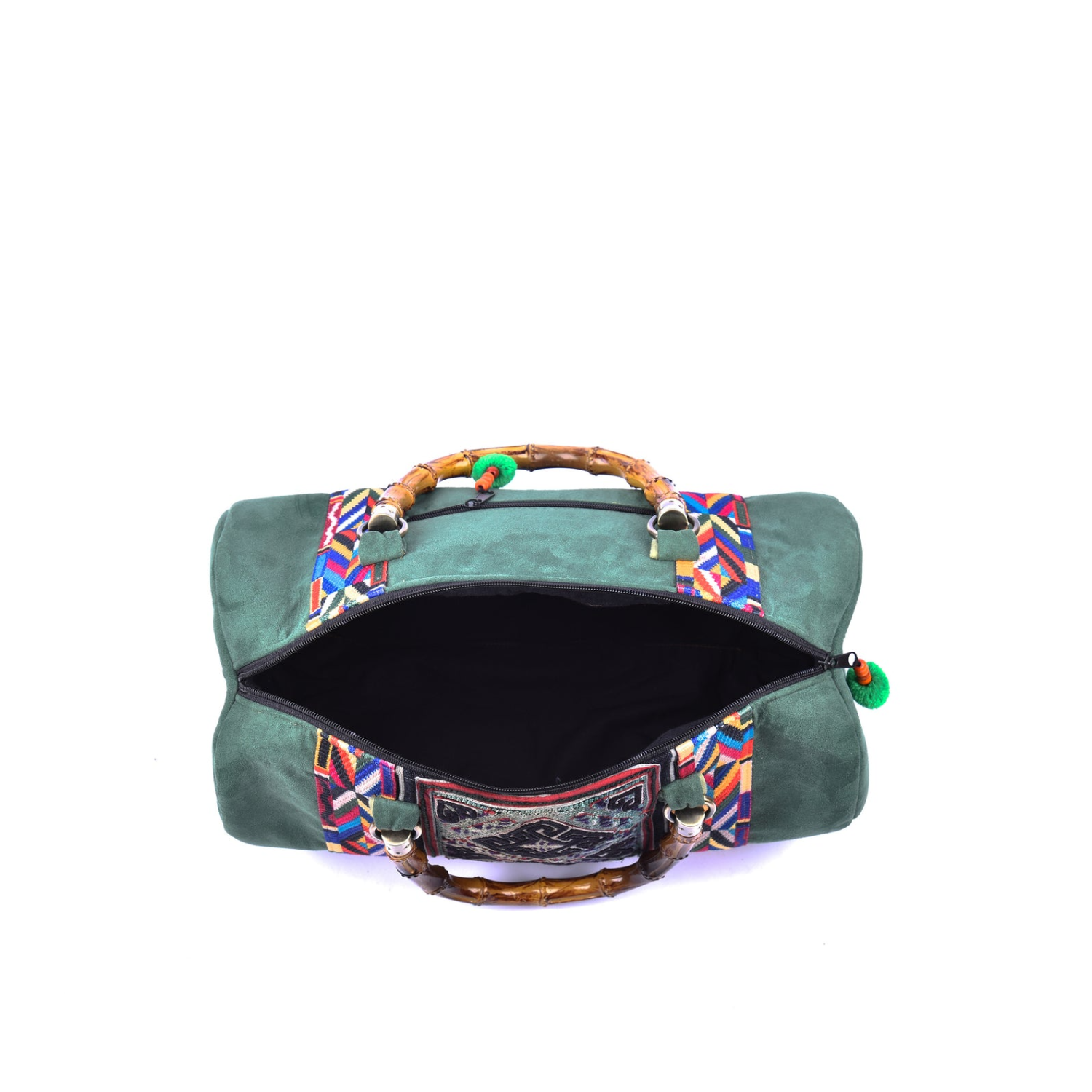 Hand-Woven Round Brocade Bag