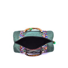 Hand-Woven Round Brocade Bag