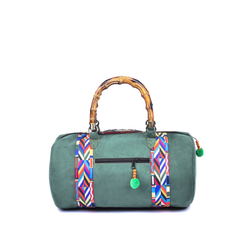 Hand-Woven Round Brocade Bag