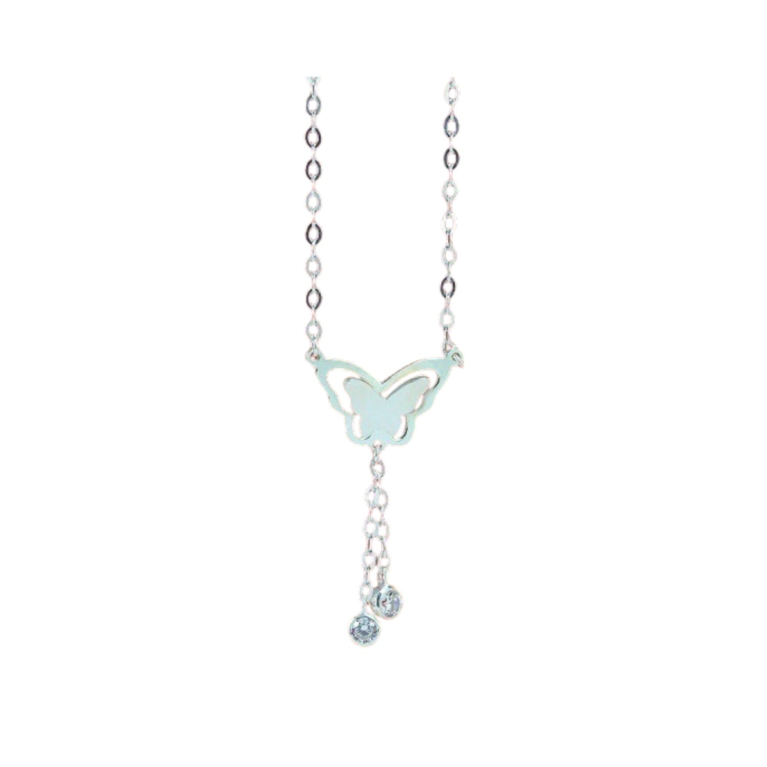 Handcrafted 925 Sterling Silver Butterfly Pendant Necklace