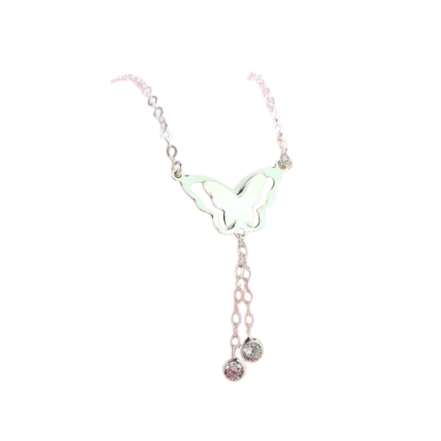 Handcrafted 925 Sterling Silver Butterfly Pendant Necklace