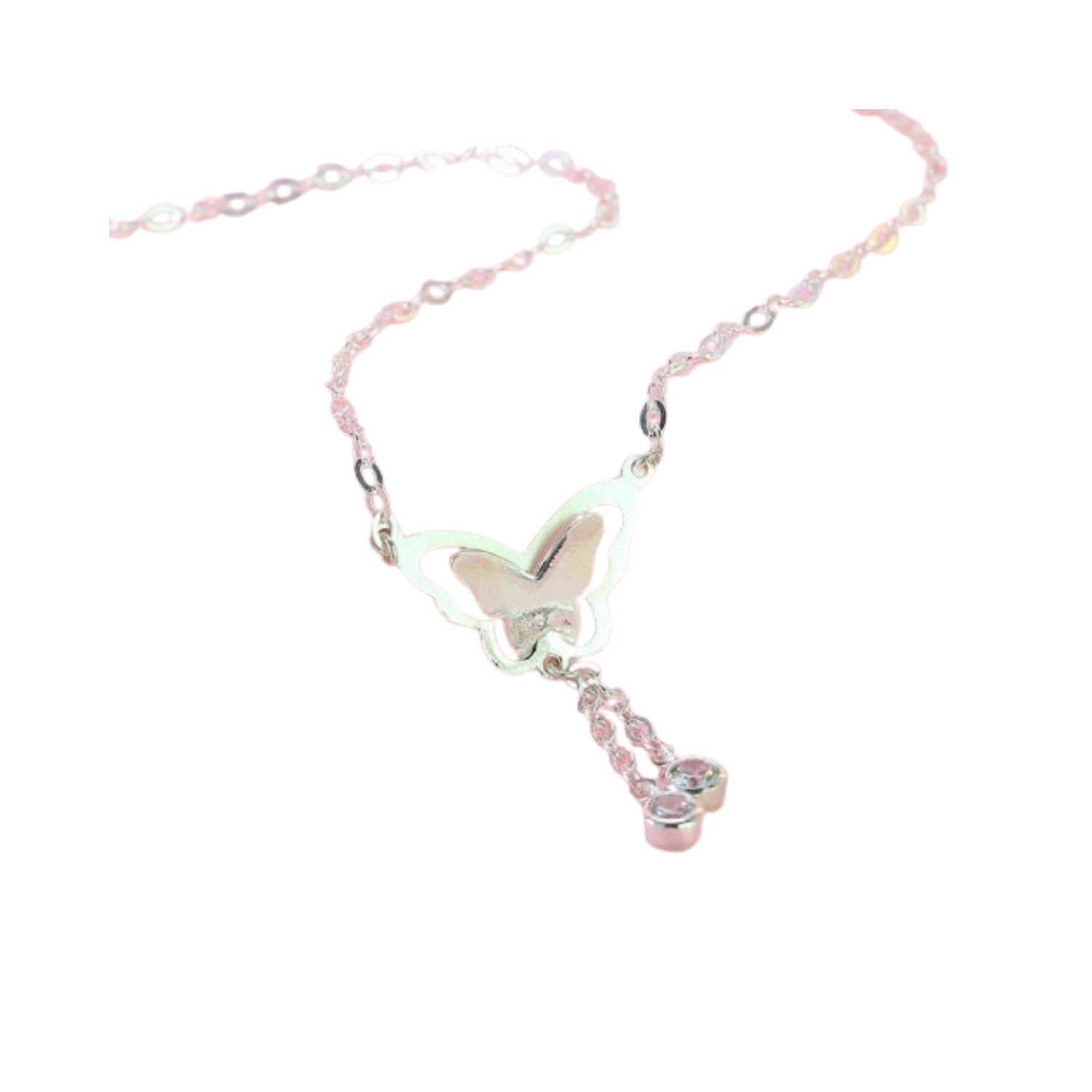 Handcrafted 925 Sterling Silver Butterfly Pendant Necklace