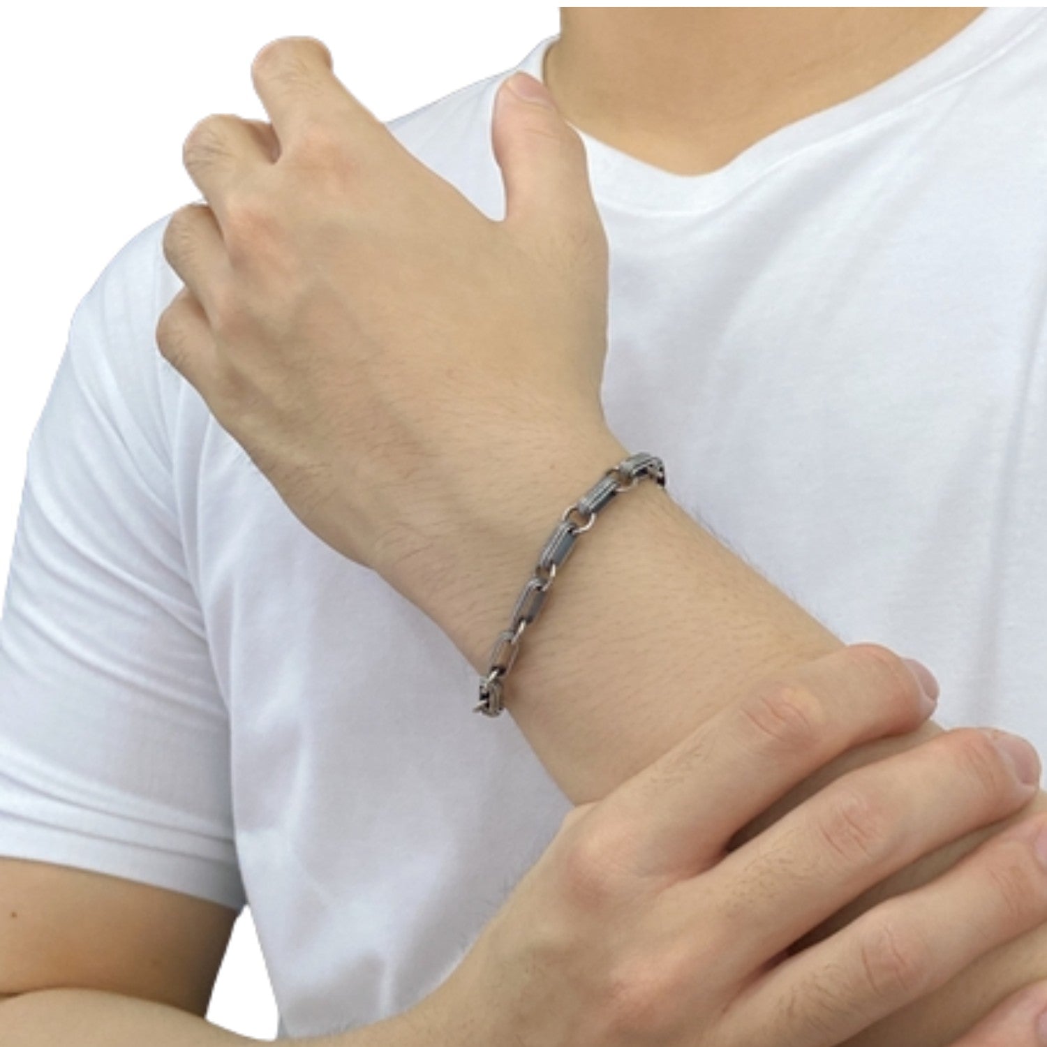 Handcrafted 925 Sterling Silver Chain Link Bracelet For Men And Women