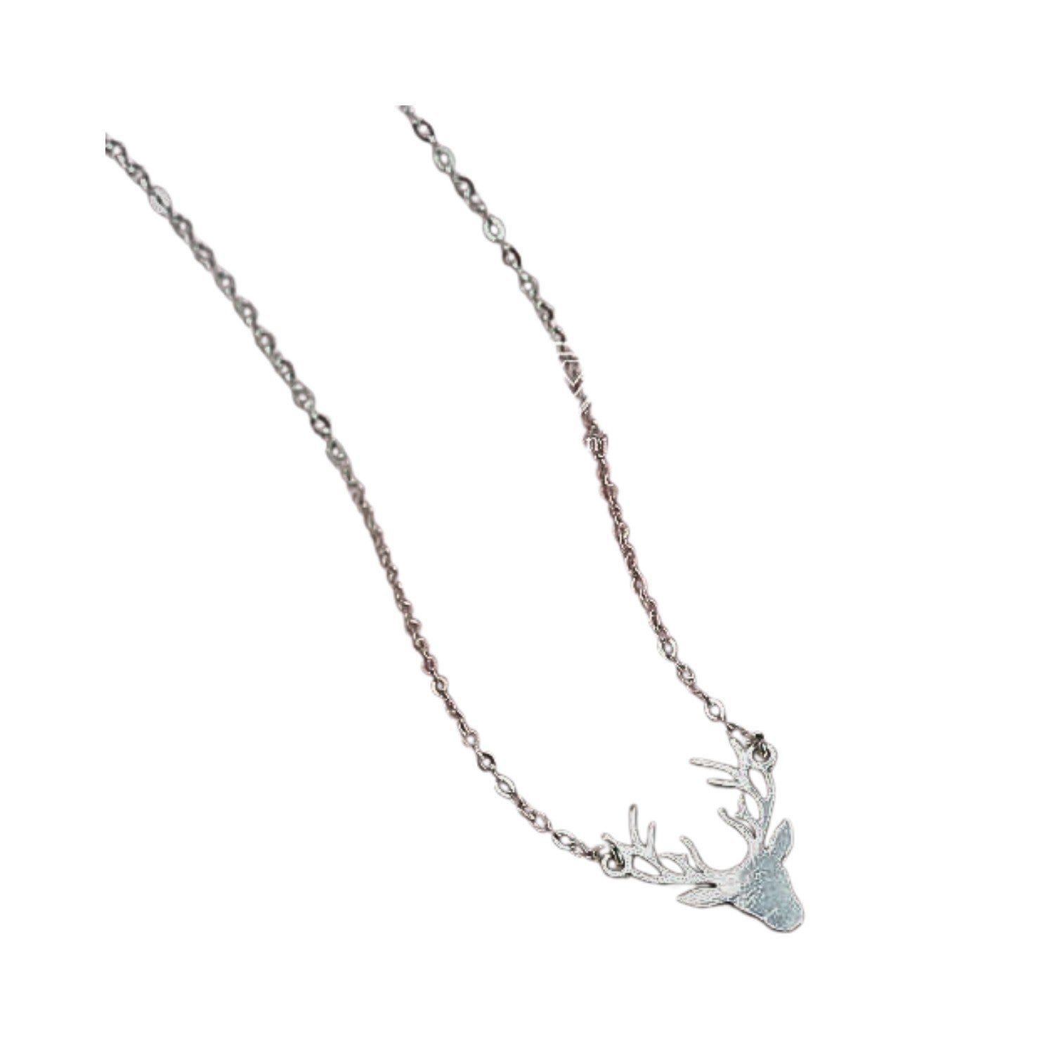 Handcrafted 925 Sterling Silver Deer Pendant Necklace
