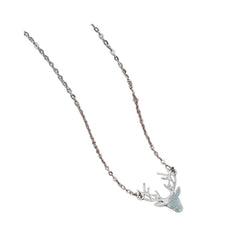 Handcrafted 925 Sterling Silver Deer Pendant Necklace