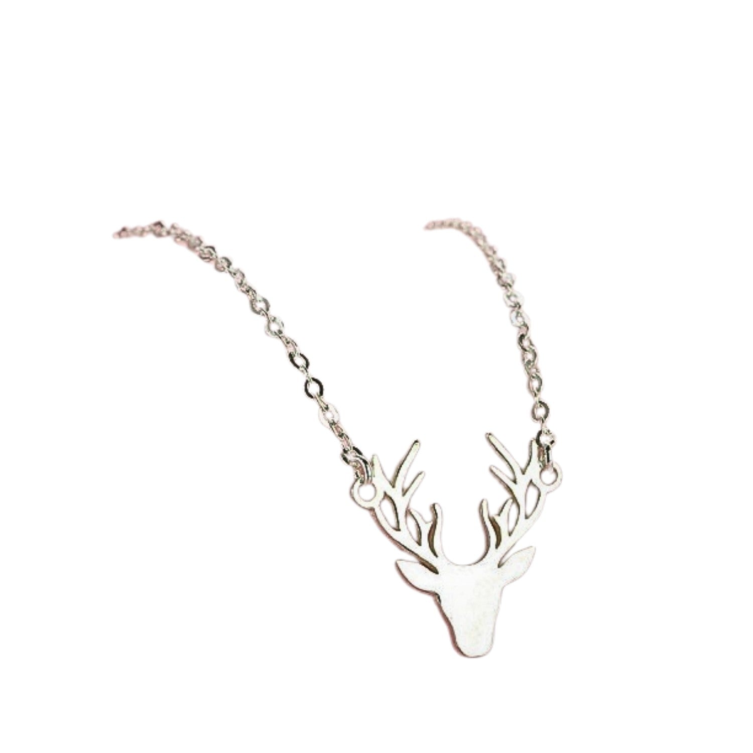 Handcrafted 925 Sterling Silver Deer Pendant Necklace