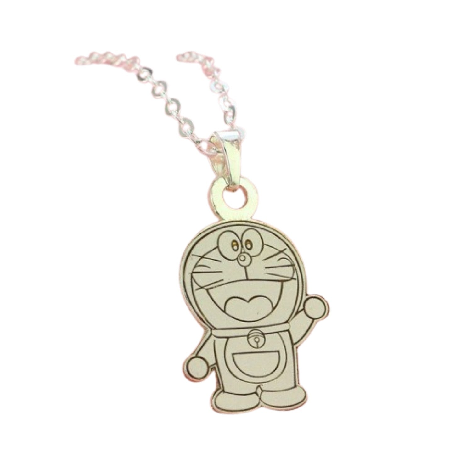 Handcrafted 925 Sterling Silver Doraemon Necklace