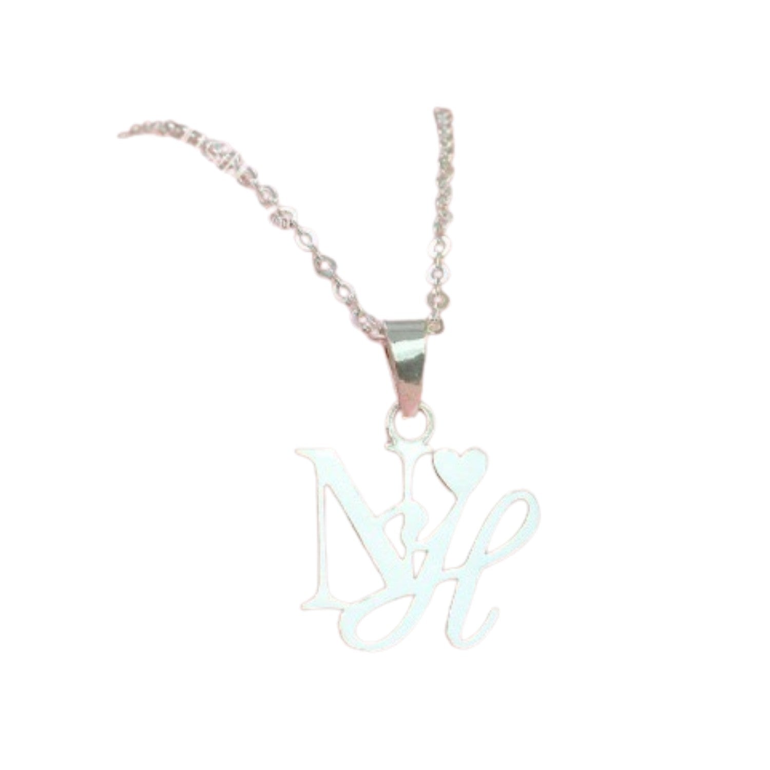 Handcrafted 925 Sterling Silver Double Letter Necklace