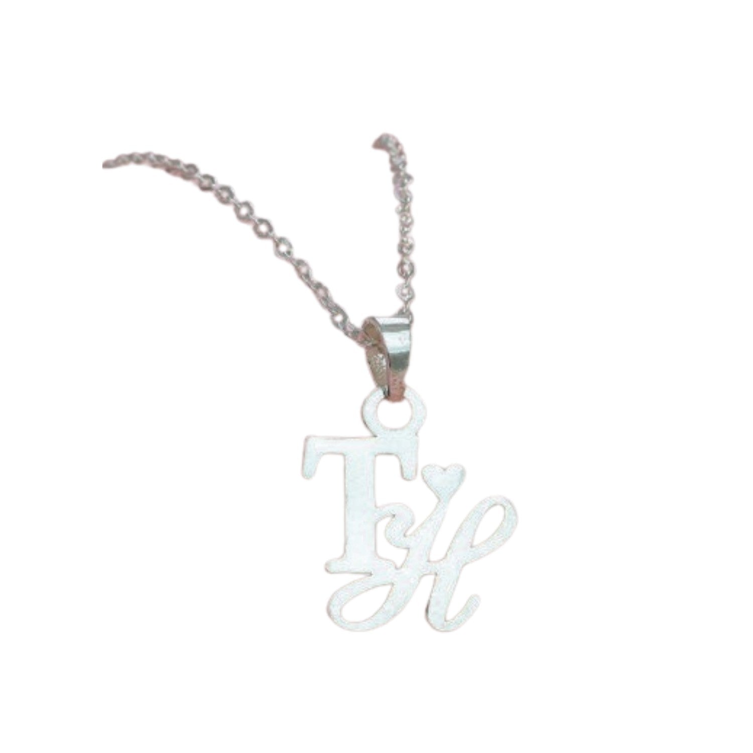 Handcrafted 925 Sterling Silver Double Letter Necklace