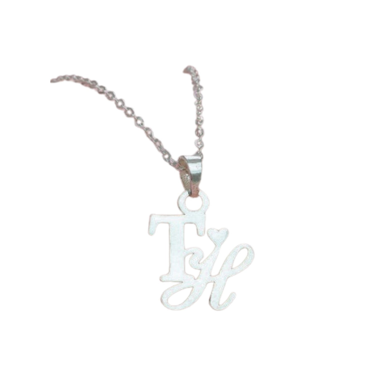 Handcrafted 925 Sterling Silver Double Letter Necklace