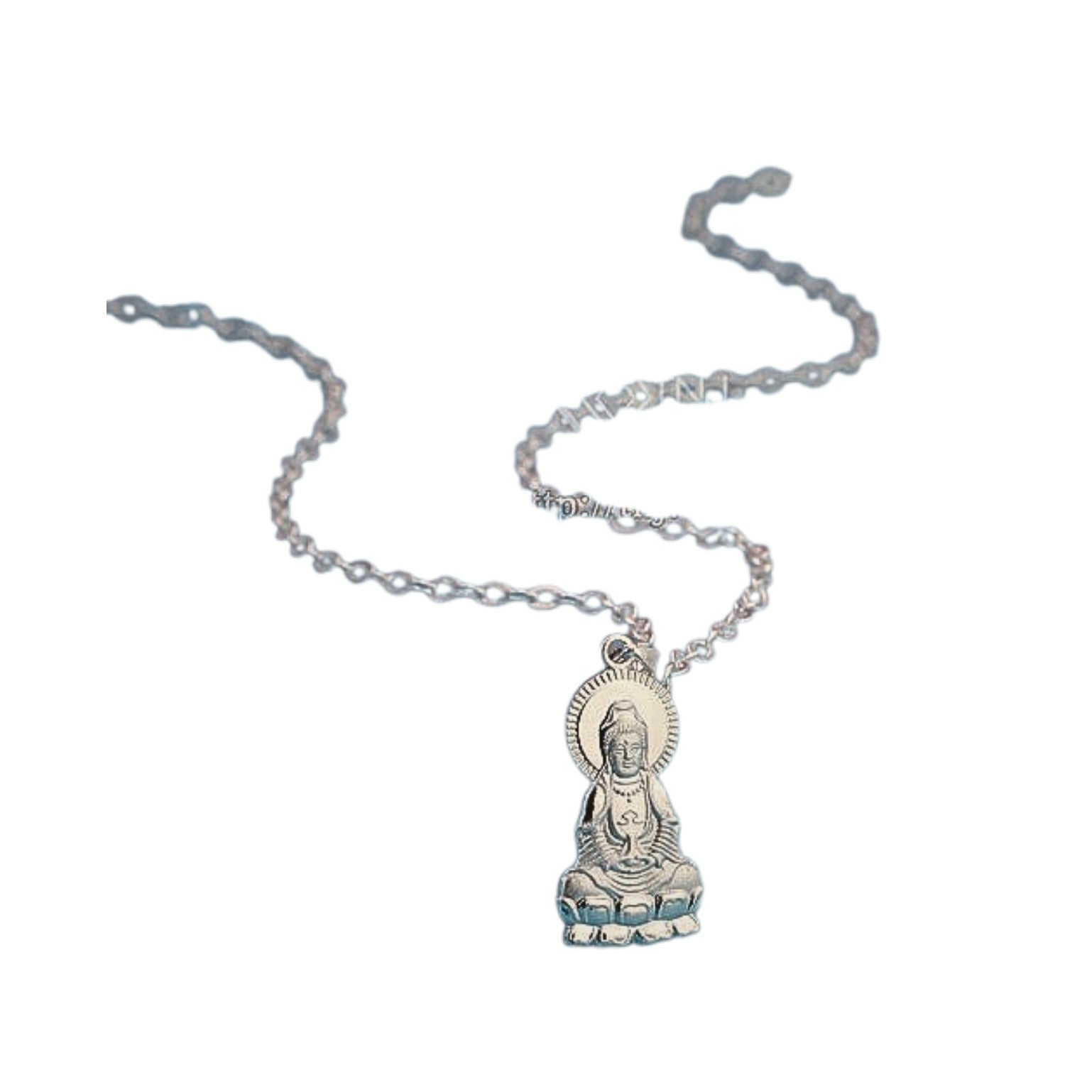 Handcrafted 925 Sterling Silver  Guanyin Bodhisattva Necklace