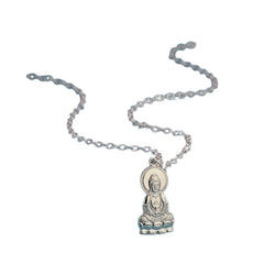 Handcrafted 925 Sterling Silver  Guanyin Bodhisattva Necklace