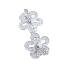 Handcrafted 925 Sterling Silver Hair Clips 7