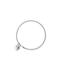 Handcrafted 925 Sterling Silver Heart-Shaped Bracelet