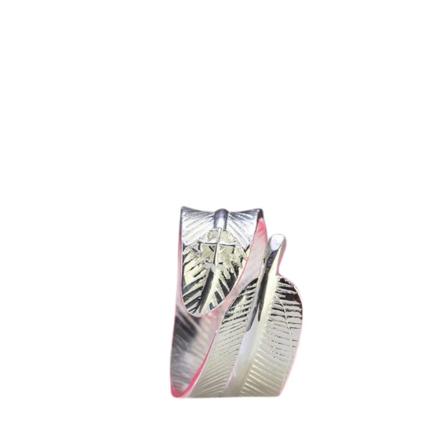 Handcrafted 925 Sterling Silver Leaf-Shaped Ring
