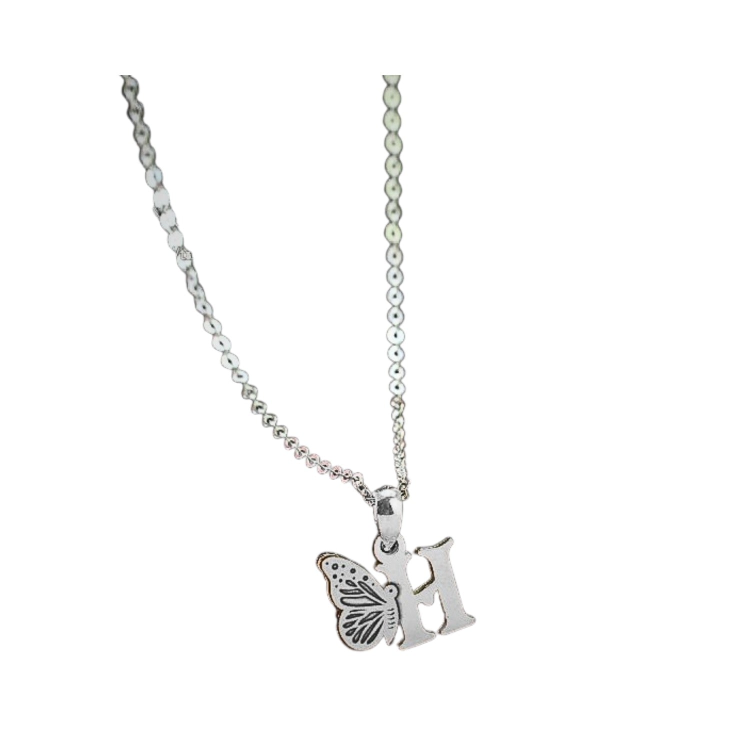 Handcrafted 925 Sterling Silver Letter Pendant Necklace