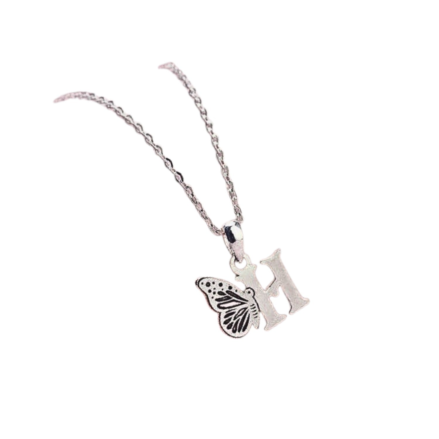 Handcrafted 925 Sterling Silver Letter Pendant Necklace