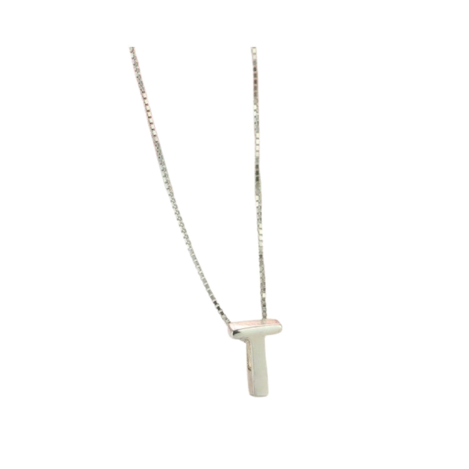 Handcrafted 925 Sterling Silver  Letter Pendant Necklace