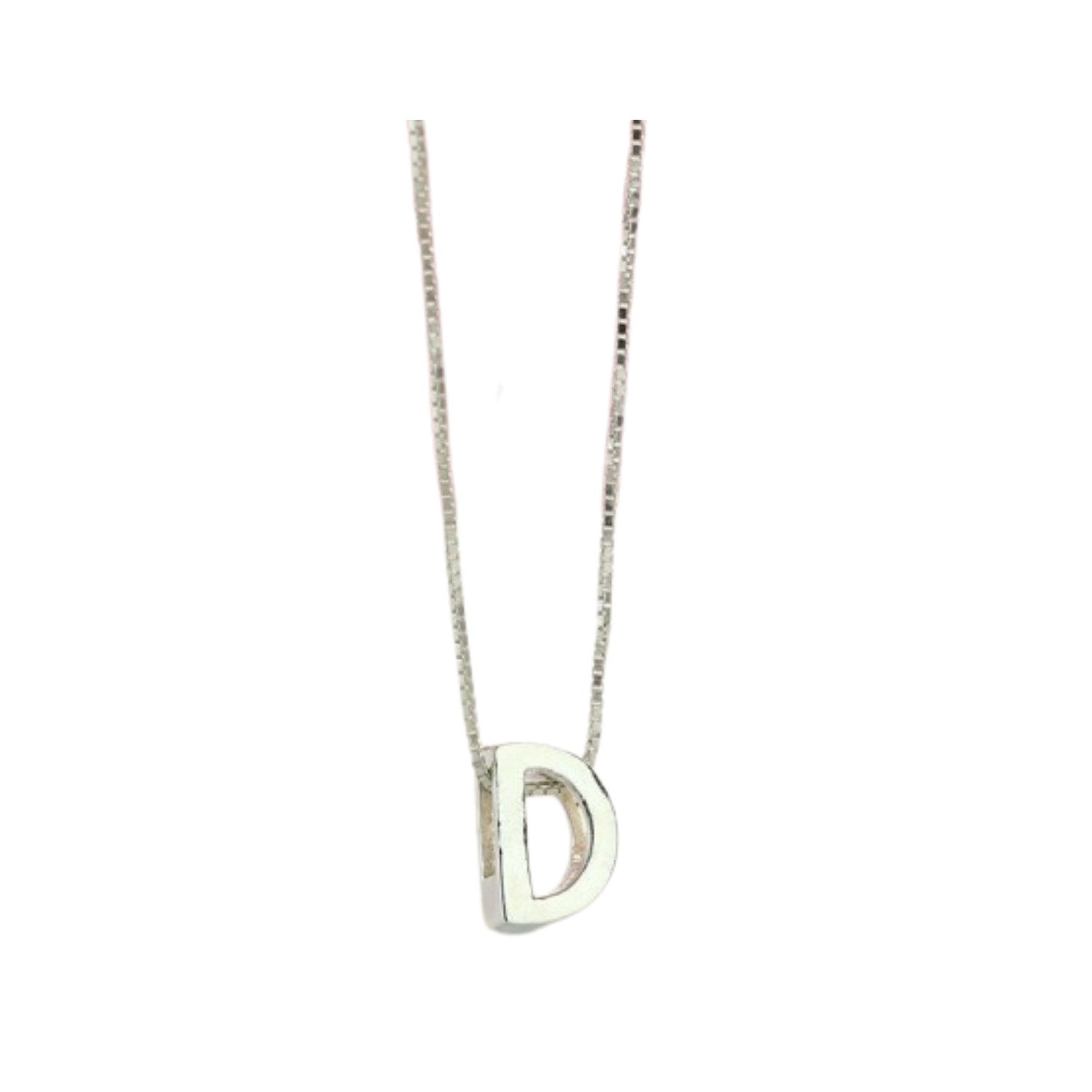 Handcrafted 925 Sterling Silver  Letter Pendant Necklace
