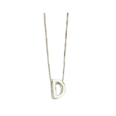 Handcrafted 925 Sterling Silver  Letter Pendant Necklace