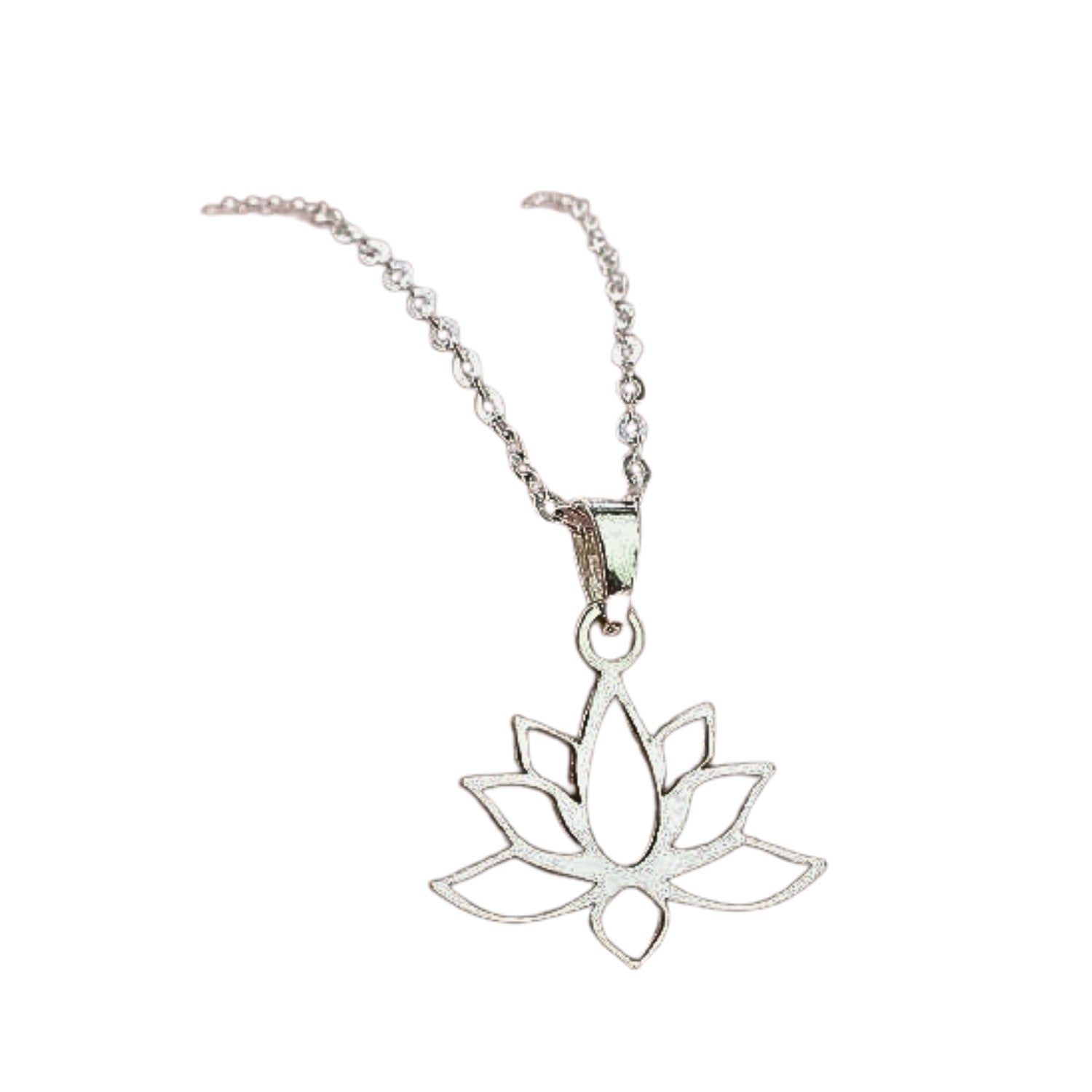 Handcrafted 925 Sterling Silver  Lotus Flower Necklace