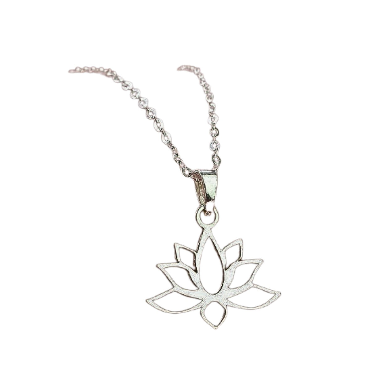 Handcrafted 925 Sterling Silver  Lotus Flower Necklace