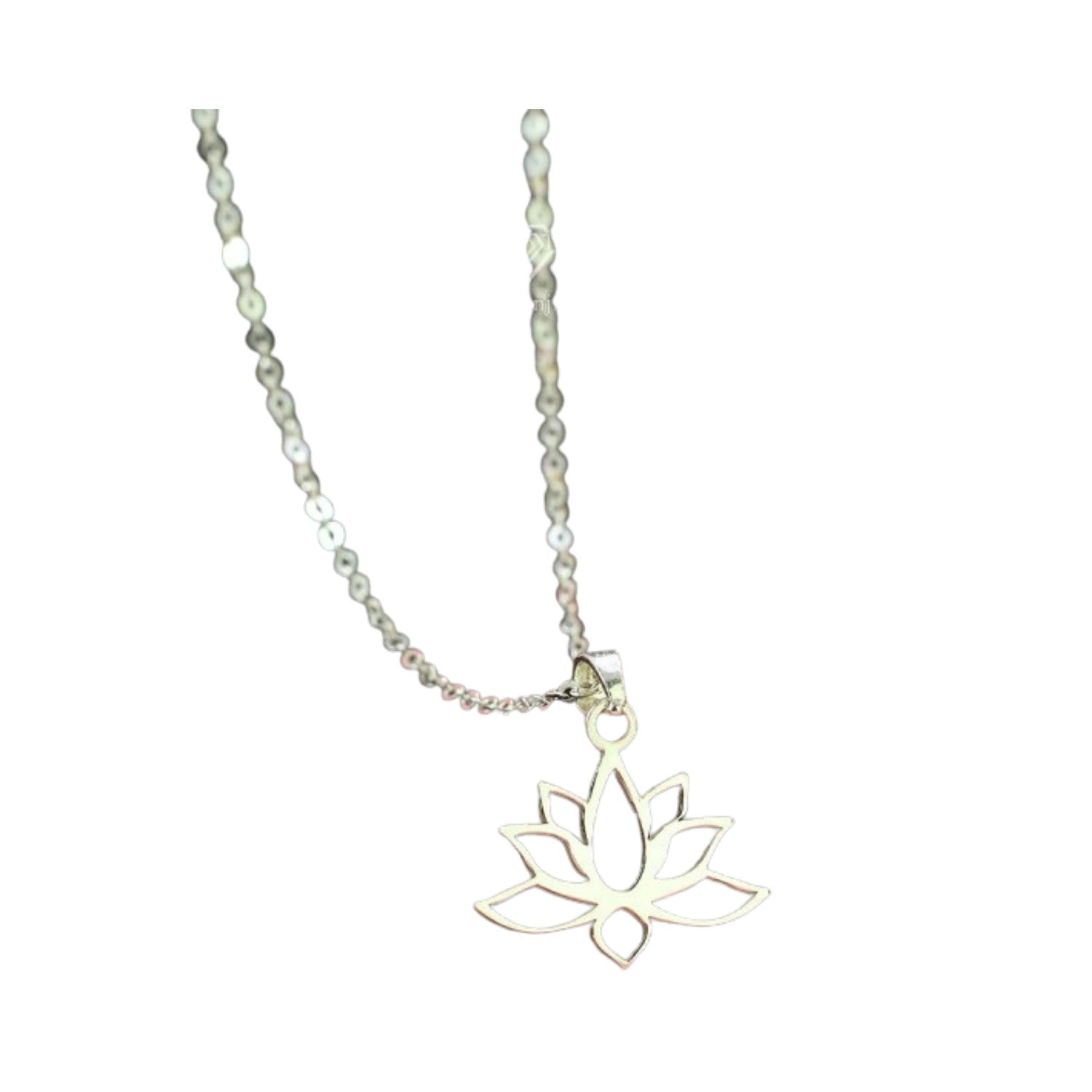 Handcrafted 925 Sterling Silver  Lotus Flower Necklace