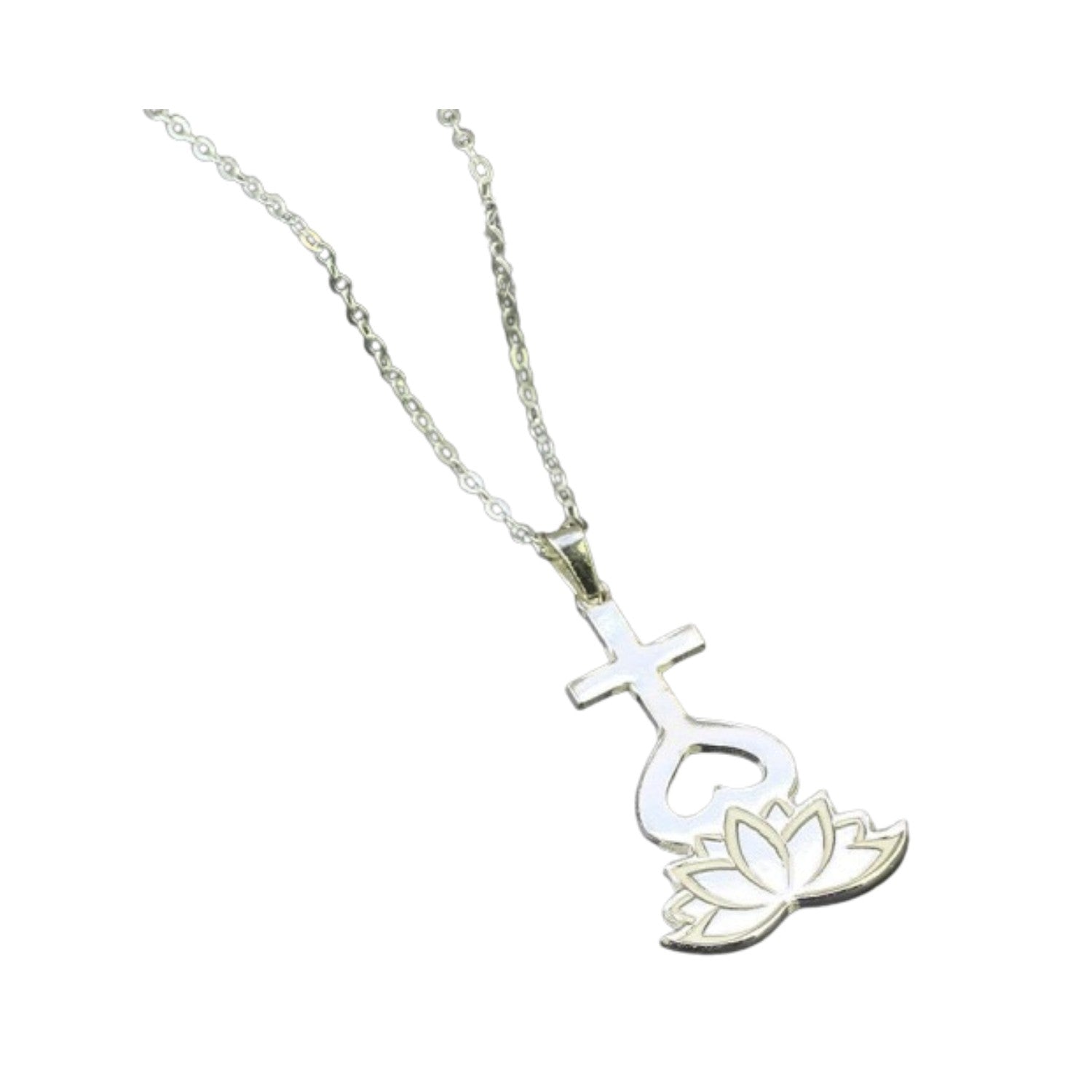 Handcrafted 925 Sterling Silver  Lotus Flower Necklace