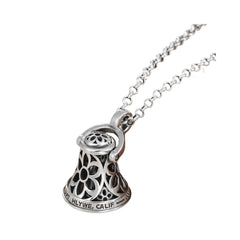 Handcrafted 925 Sterling Silver Men's Bell-Shaped Pendant