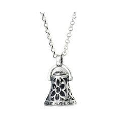 Handcrafted 925 Sterling Silver Men's Bell-Shaped Pendant