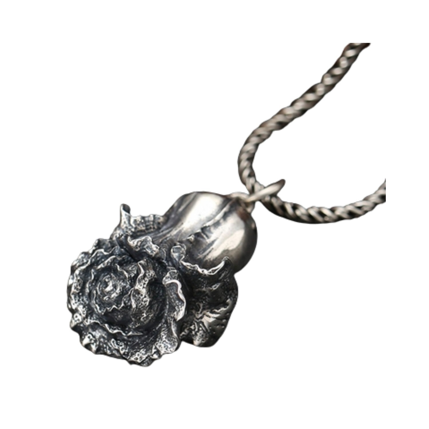 Handcrafted 925 Sterling Silver Men's Broccoli Pendant