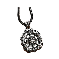 Handcrafted 925 Sterling Silver Men's Eight-Pointed Star Pendant