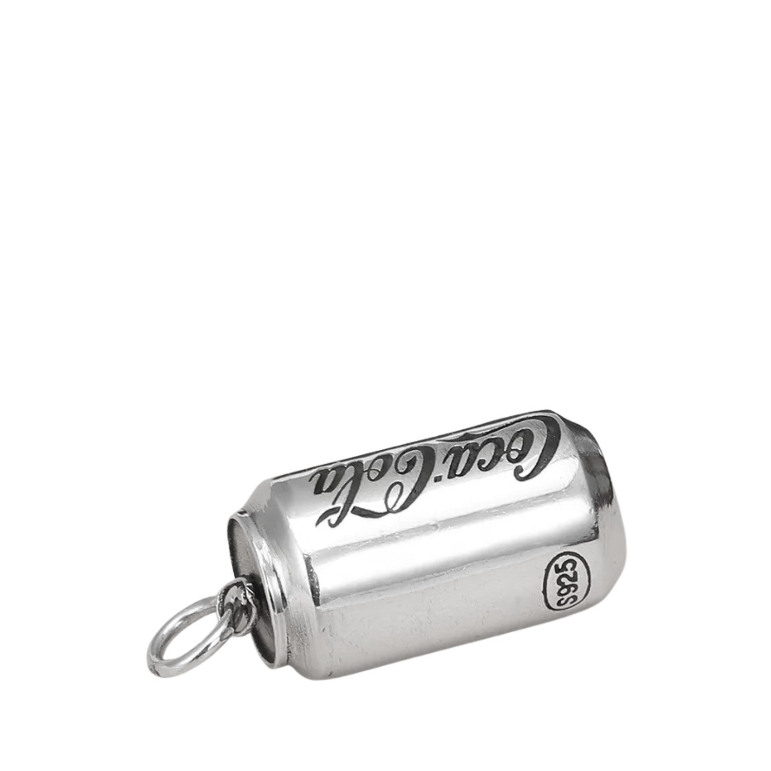 Handcrafted 925 Sterling Silver Men's Pendant In The Shape Of A Coca-Cola Can