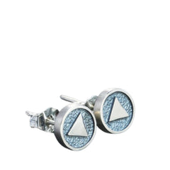 Handcrafted 925 Sterling Silver Men's Round Earrings