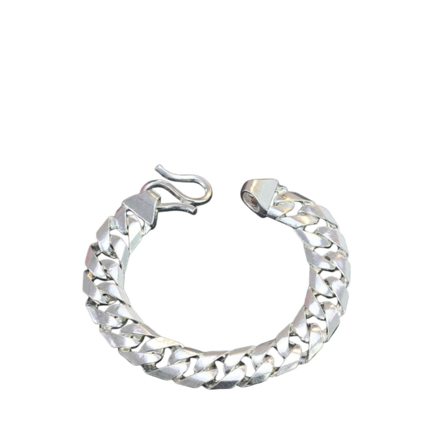Handcrafted 925 Sterling Silver Men's Wide Bracelet