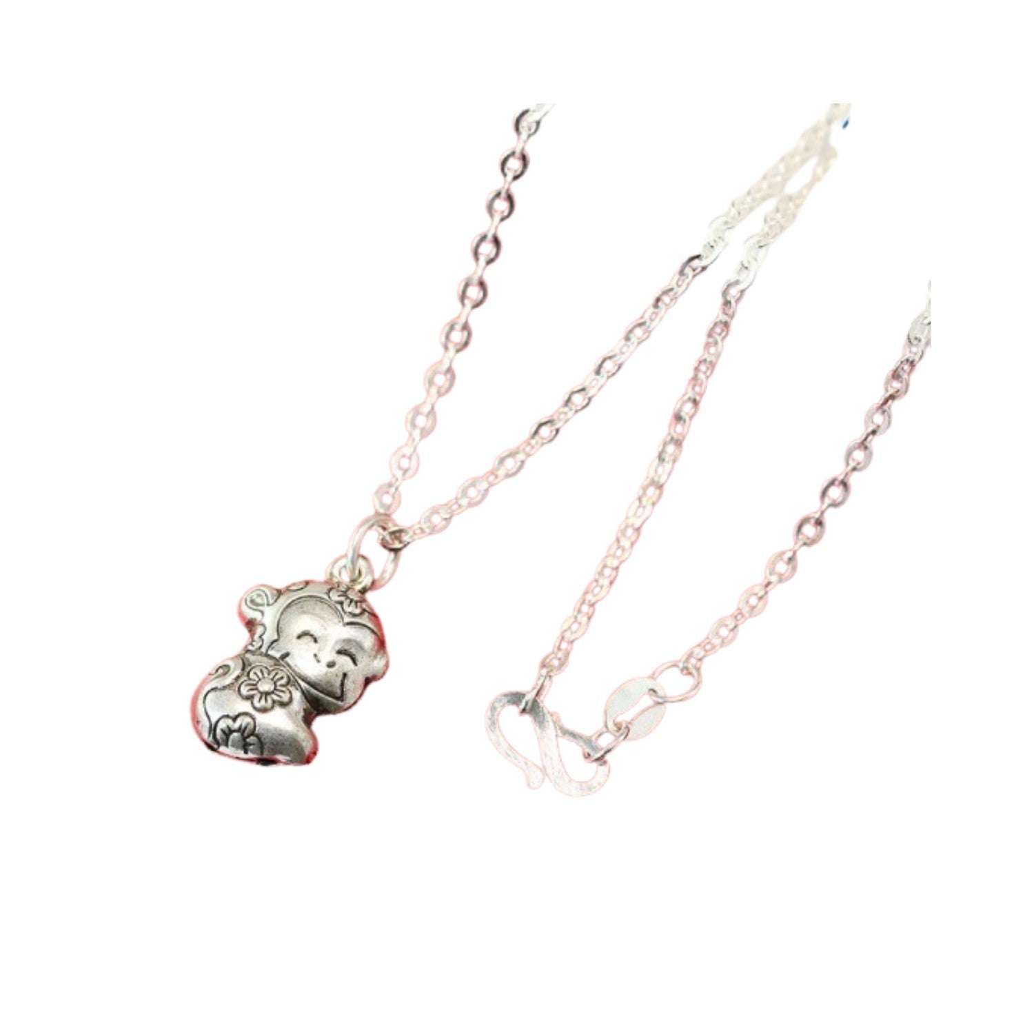 Handcrafted 925 Sterling Silver Monkey Pendant Necklace