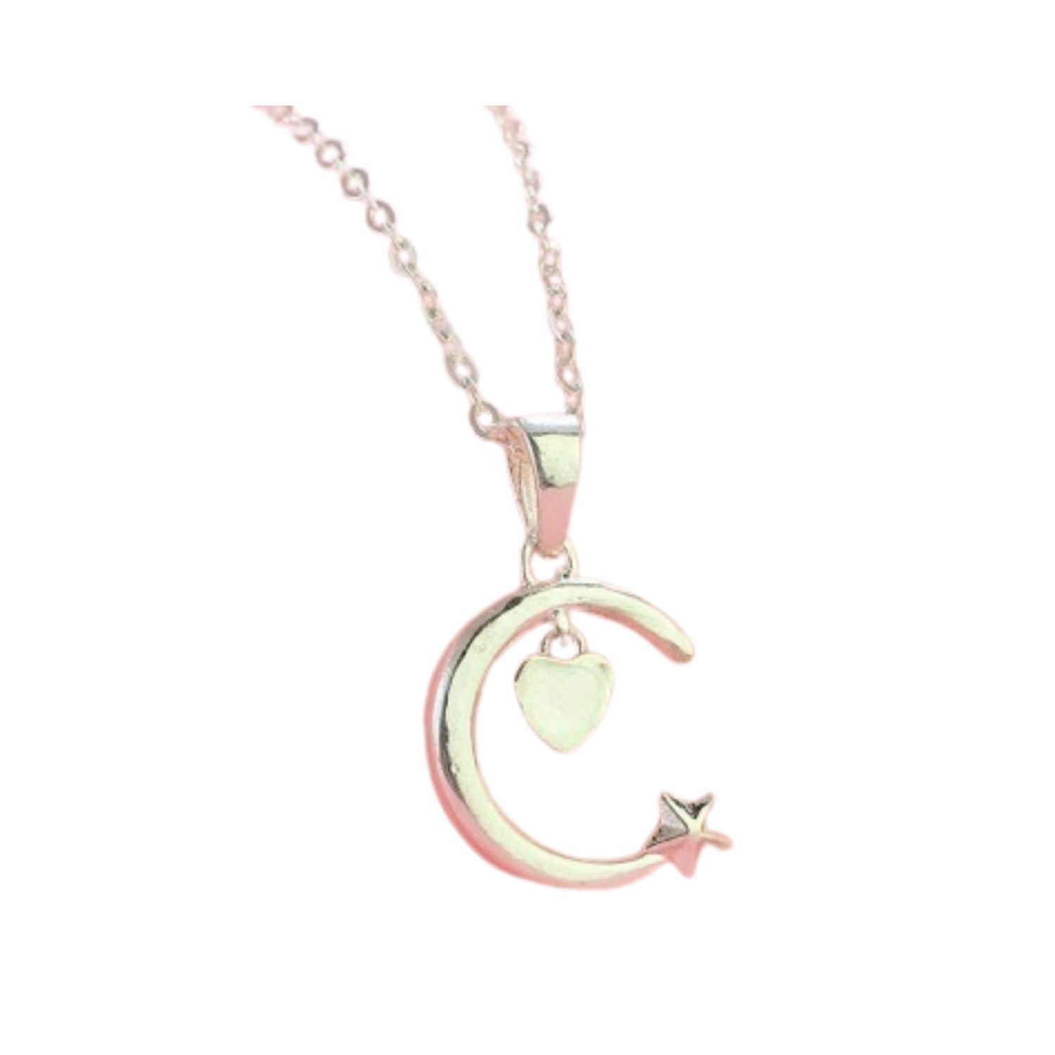 Handcrafted 925 Sterling Silver Moon Pendant Necklace