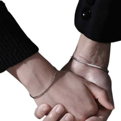 Handcrafted 925 Sterling Silver Noodle-Shaped Bracelet