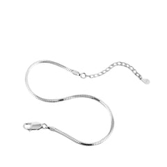 Handcrafted 925 Sterling Silver Noodle-Shaped Bracelet