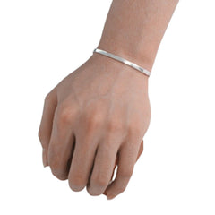 Handcrafted 925 Sterling Silver Plain Men's Bracelet