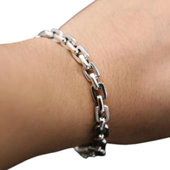 Handcrafted 925 Sterling Silver Plain Men's Pracelet