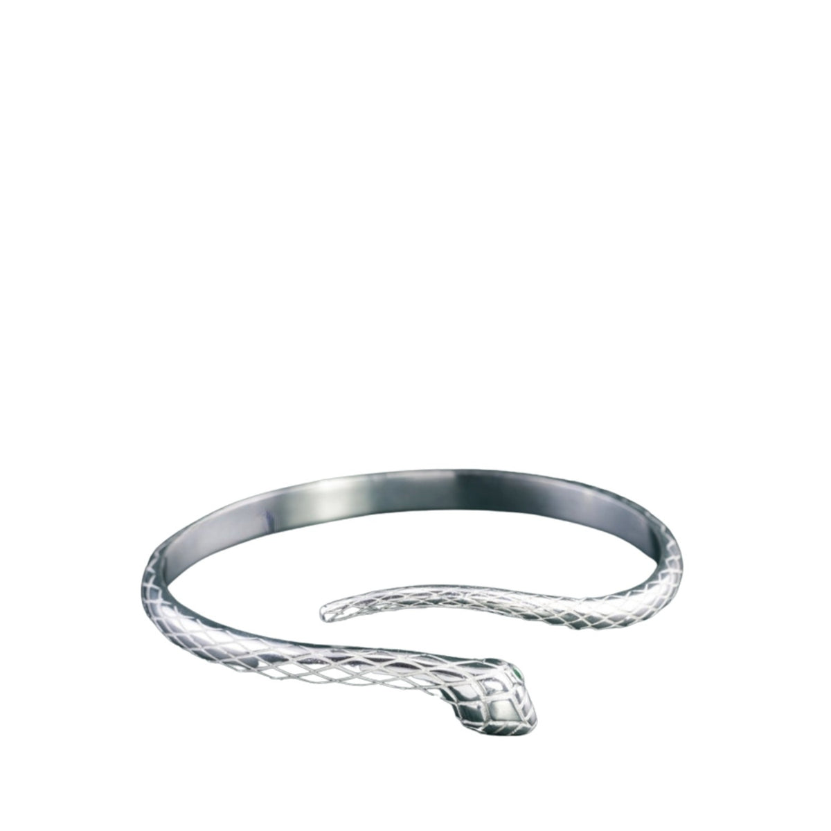 Handcrafted 925 Sterling Silver Snake-Shaped Bracelet