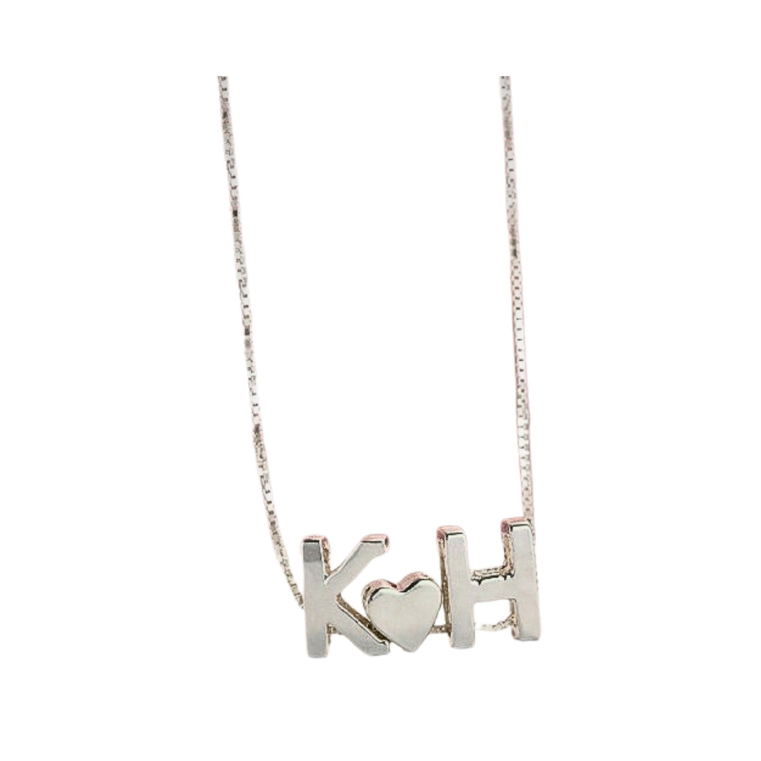 Handcrafted 925 Sterling Silver Two-Letter Necklace