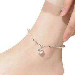 Handcrafted 925 Sterling Silver Women's Bell-Shaped Anklet