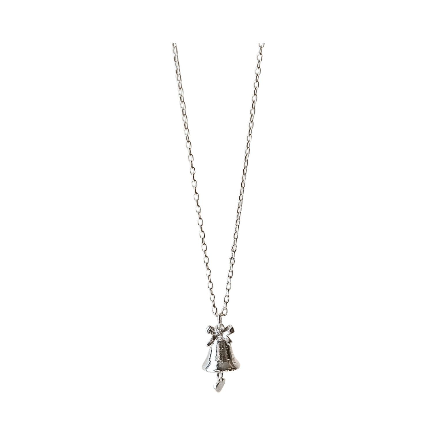 Handcrafted 925 Sterling Silver Women's Bell-Shaped Necklace